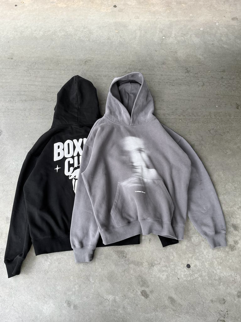 Faded Hoodie Washed Grey